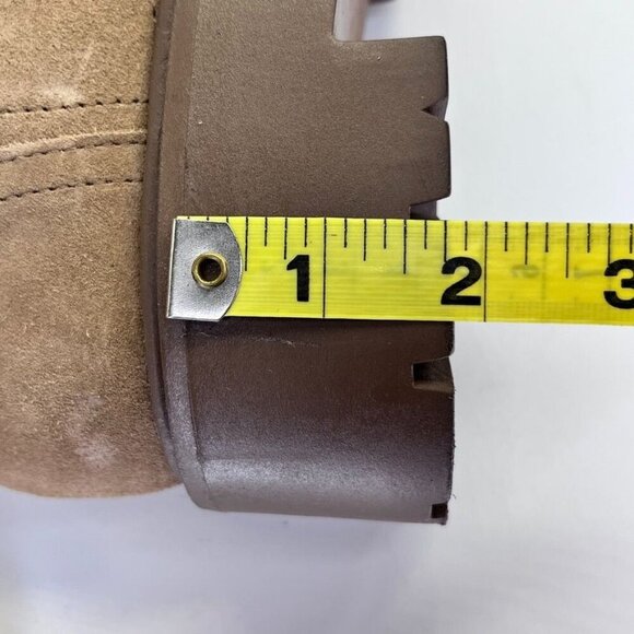 Steve Madden Reyen Platform Boot Women's Size 7.5 in Oatmeal Suede Chunky Sole - Picture 15 of 16